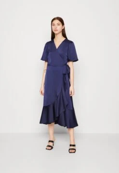 Yasthea Midi Wrap Dress - Cocktailjurk - Evening Blue