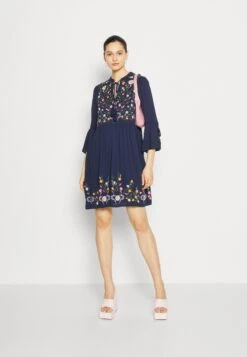 Yaschella 3/4 Tunic Dress - Jurk - Dark Blue -Yas f8f81d0a94f649bda48d371e2912ba28