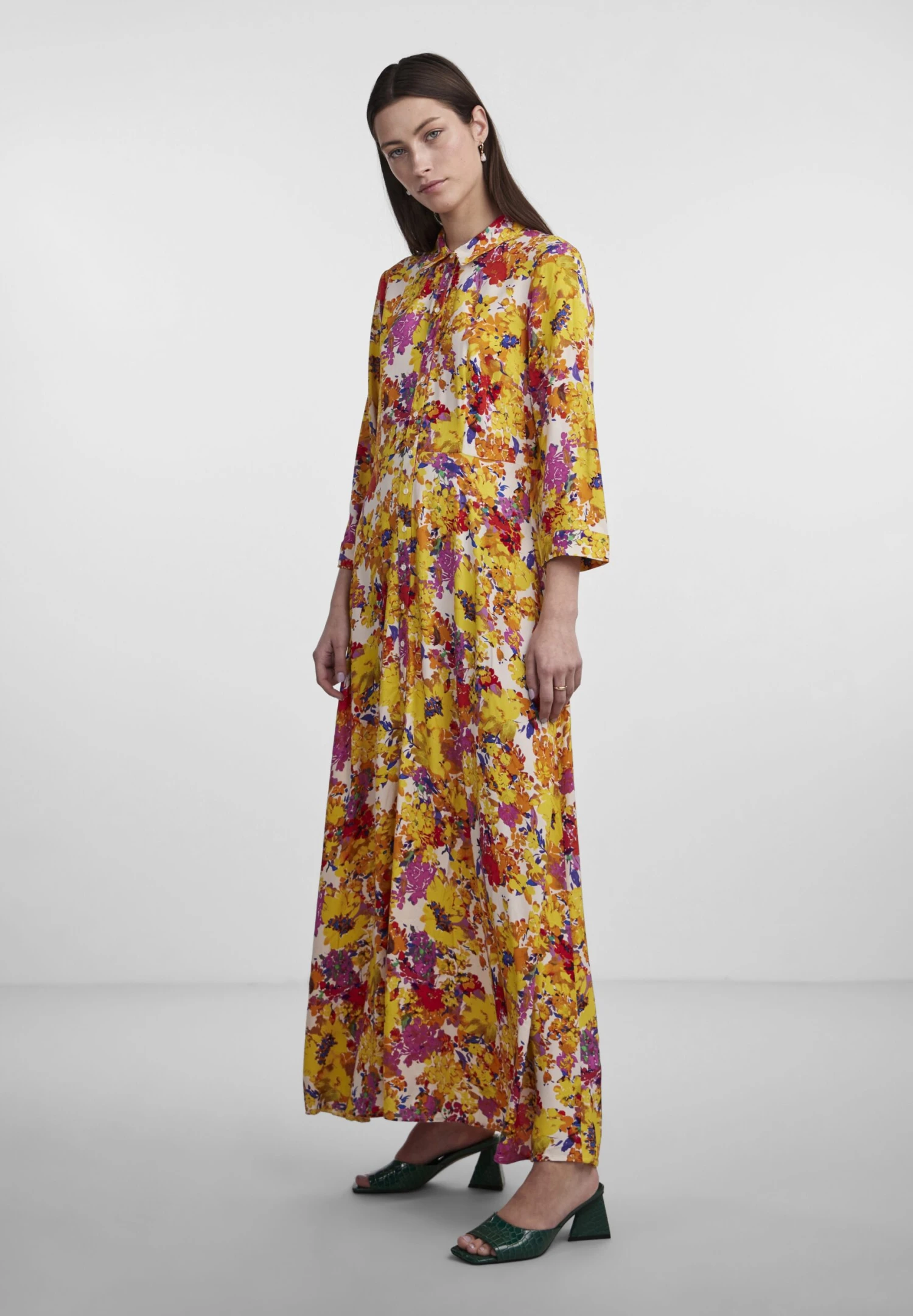 Yassavanna Long Shirt Dress - Maxi-Jurk - Birch 3 Yassavanna Long Shirt Dress - Maxi-Jurk - Birch