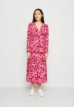 Yassavanna Long Wrap Dress - Jurk - Pink Aop Liro
