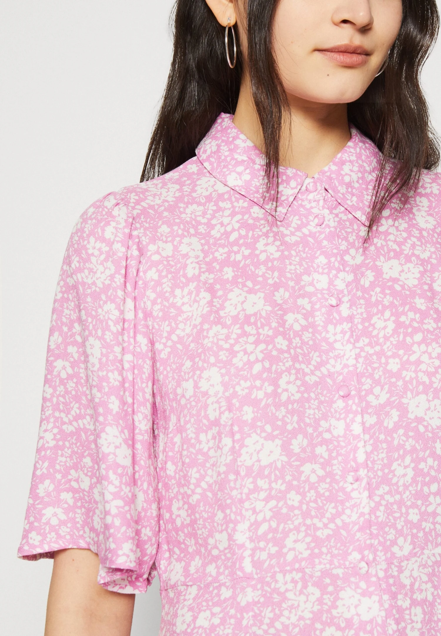 YAS Stelli 2/4 Midi Shirt Dress - Blousejurk - Pink 8 YAS Stelli 2/4 Midi Shirt Dress - Blousejurk - Pink - Afbeelding 6
