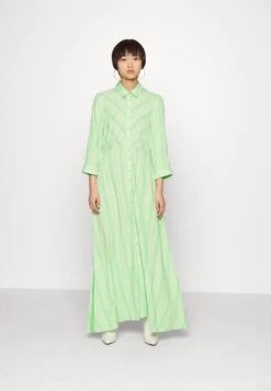 Yassavanna Long Shirt Dress- Maxi-Jurk - Summer Green