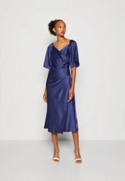YAS Athena 2/4 Slit Midi Dress Celeb - Cocktailjurk - Patriot Blue