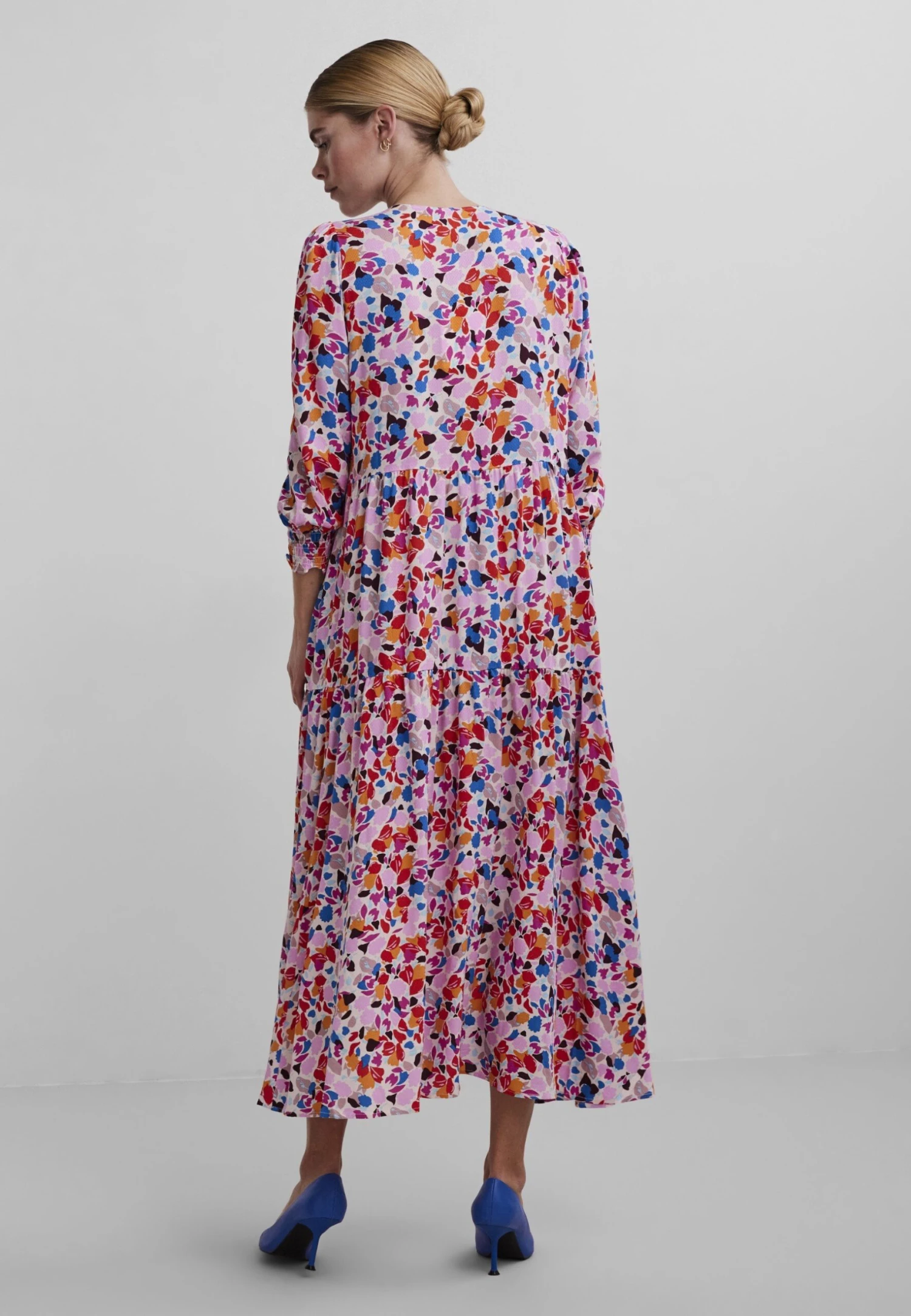 Yasalira Long Dress - Jurk - Soft Pink/Vio 5 Yasalira Long Dress - Jurk - Soft Pink/Vio - Afbeelding 3