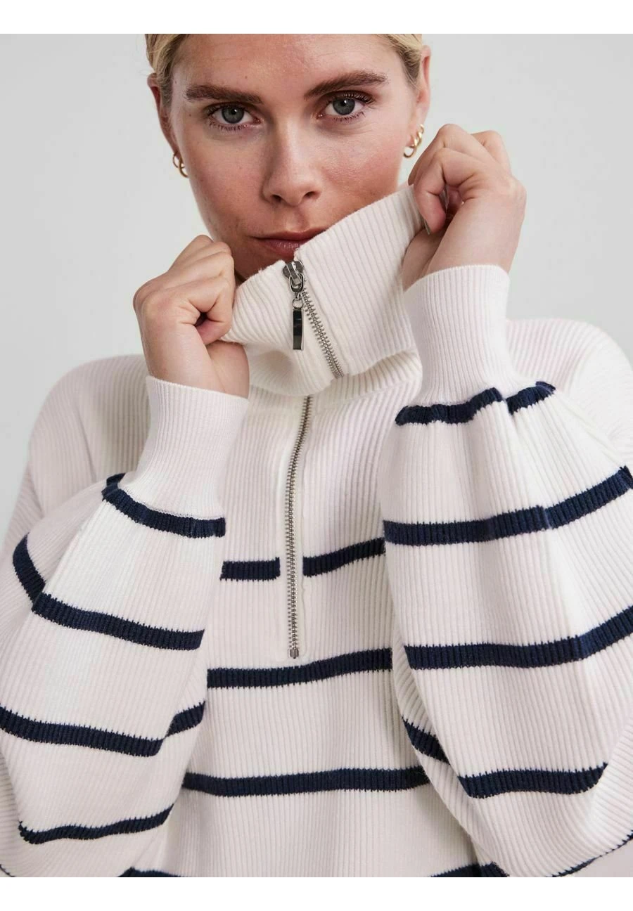 YAS Ls Zip Noos - Trui - Star White 5 YAS Ls Zip Noos - Trui - Star White - Afbeelding 4
